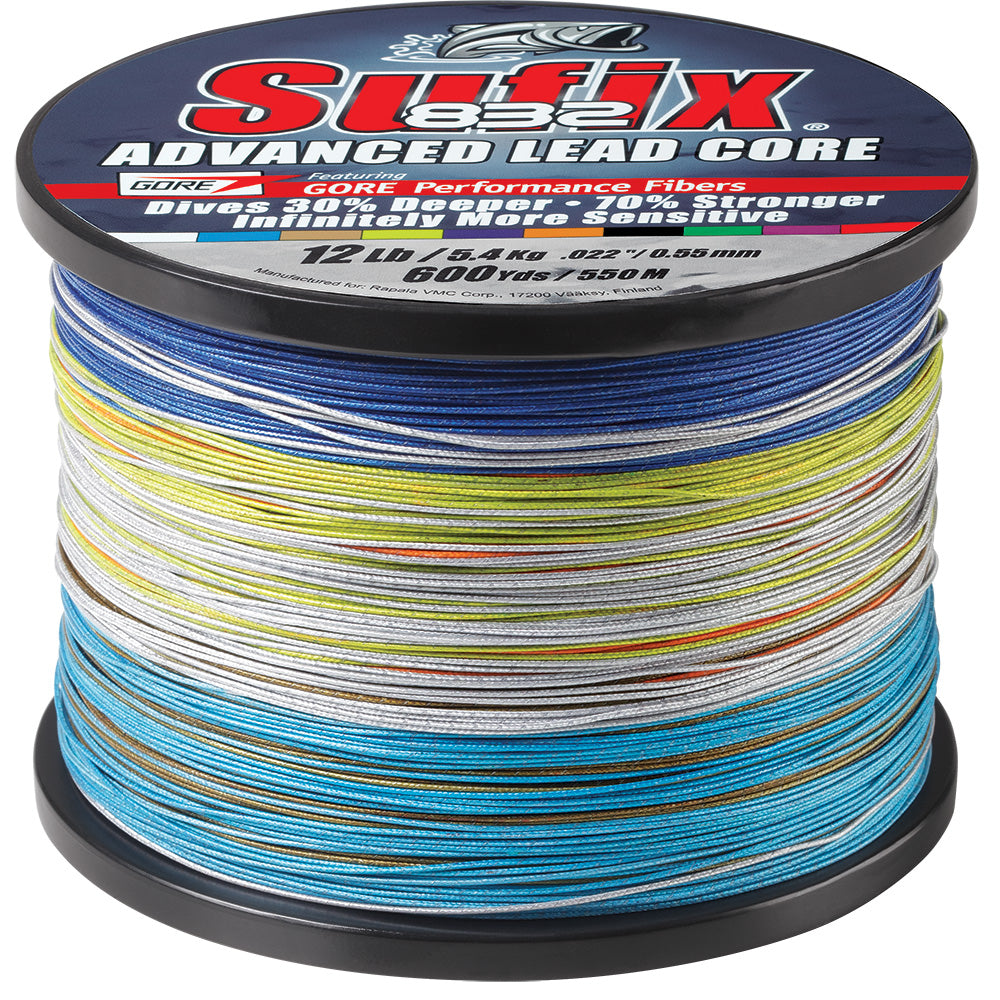 Sufix 832 Advanced Lead Core - 12lb - 10-Color Metered - 600 yds –  Sportsman's Outfitters