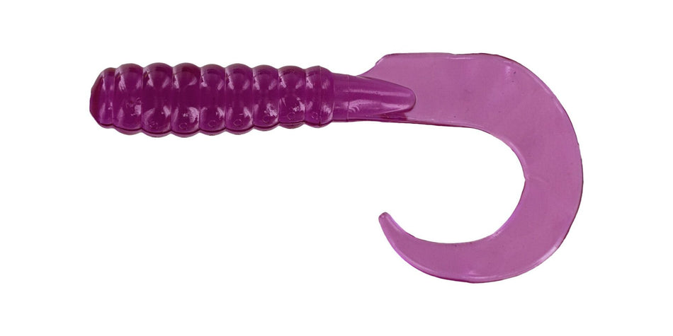 Big Bite Baits Curl Tail Grub 2" 10pk - Purple