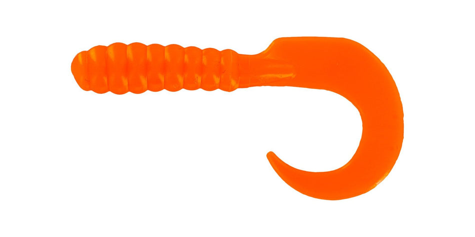 Big Bite Baits Curl Tail Grub 2" 10pk - Orange