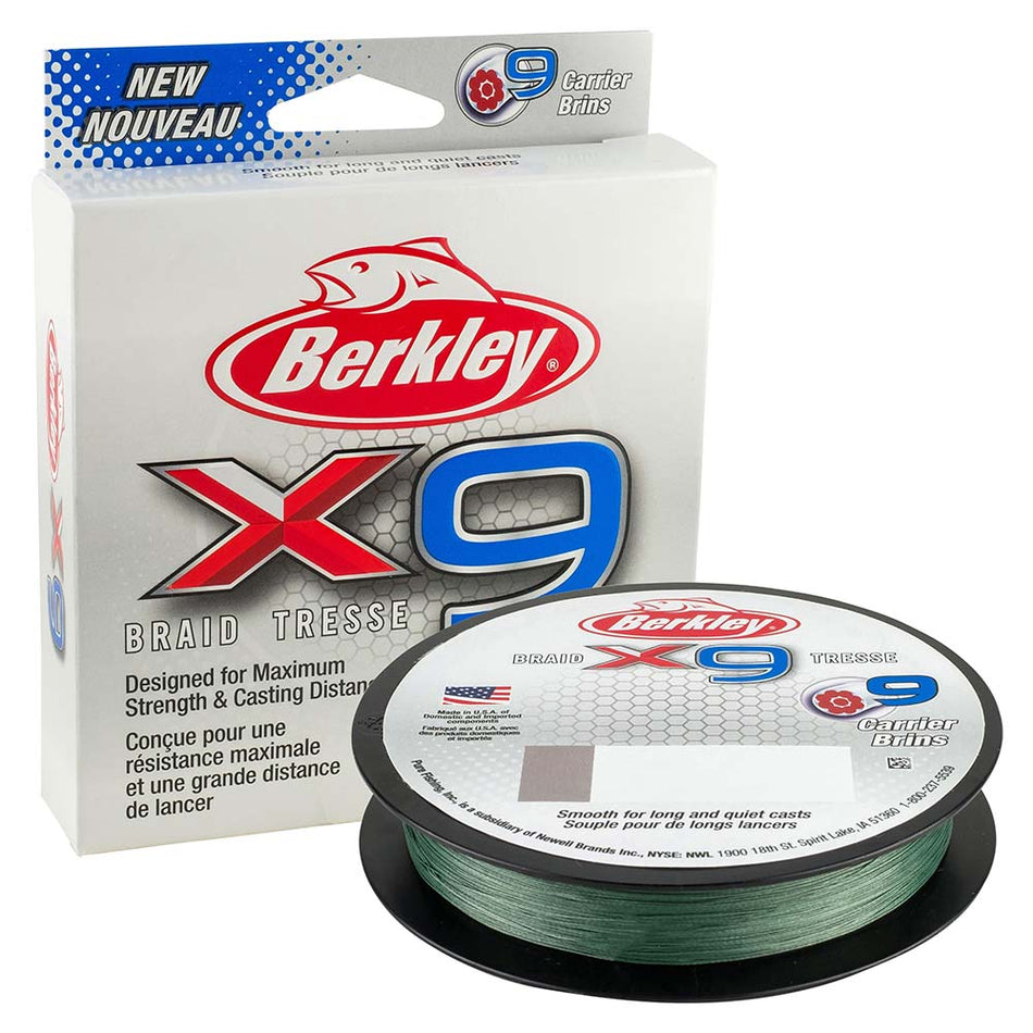 Berkley x9 Braid Low-Vis Green - 10lb - 328 yds - X9B33010-22