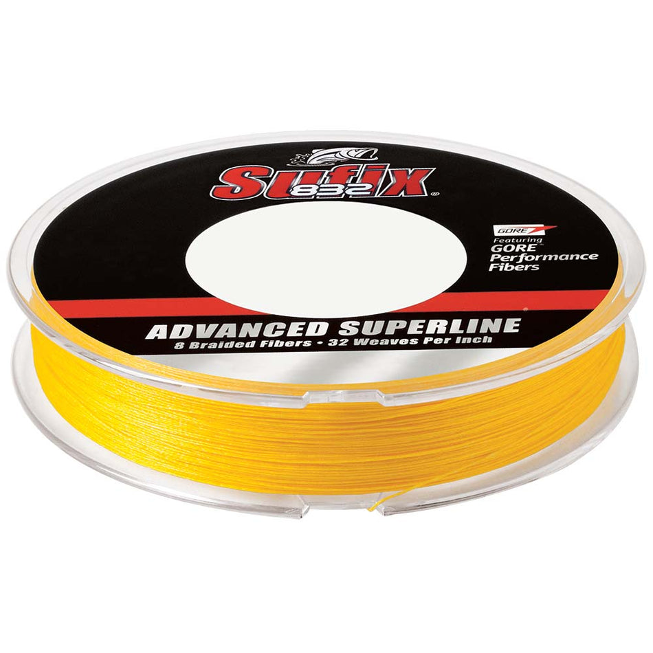 Sufix 832® Advanced Superline® Braid - 10lb - Hi-Vis Yellow - 300 yds