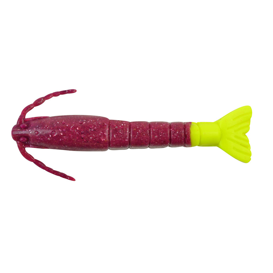 Berkley Gulp!® Saltwater Shrimp - 3" - Cajun Purple/Chartreuse