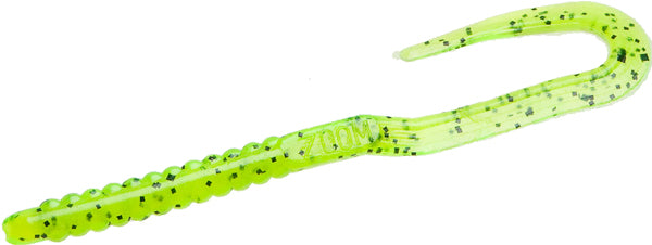 Zoom U Tail Worm 6" 20pk -Chartreuse Pepper