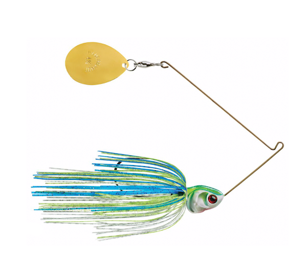 BOOYAH Covert Series -White Chartreuse Blue / Pearl Chartreuse Blue #5 Gold Colorado -1/2 oz