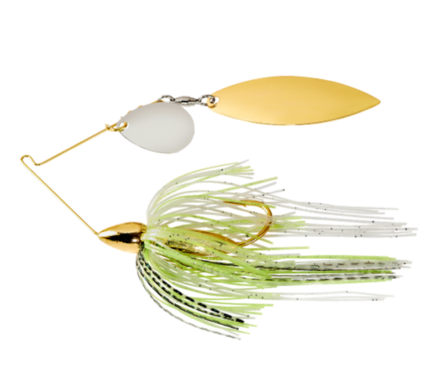 War Eagle Screaming Eagle Gold Tandem Willow Spinnerbait 3/4oz - Spot Remover