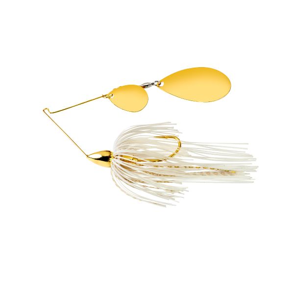 War Eagle Gold Tandem Indiana Spinnerbait - White Gold