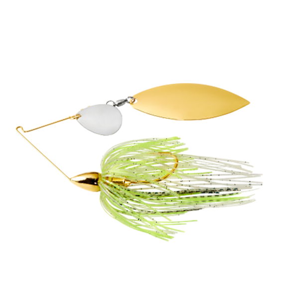 War Eagle Gold Tandem Willow Spinnerbait - Spot Remover