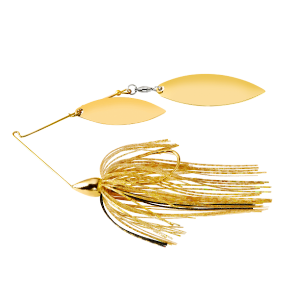 War Eagle Gold Double Willow Spinnerbait - Gold Shiner