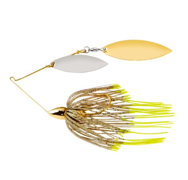 War Eagle Gold Double Willow Spinnerbait - Hot Mouse
