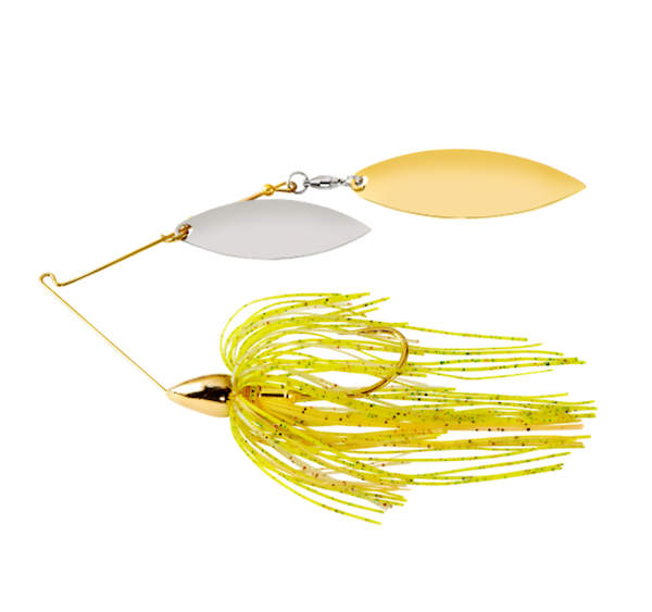 War Eagle Gold Double Willow Spinnerbait - Sun Perch