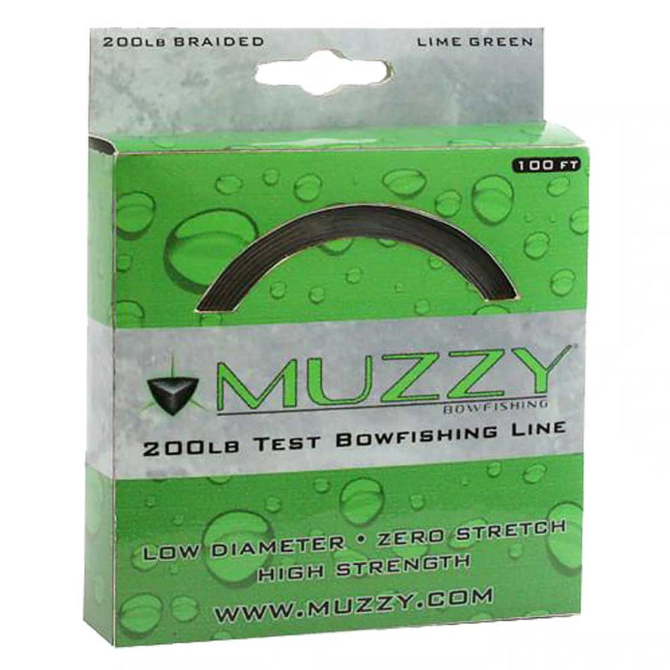 Muzzy Bowfishing Lime Green 200 Lb.Braided Bowfishing Line