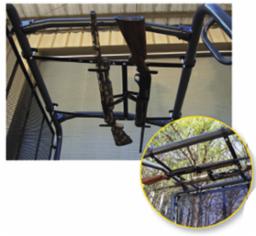 Miller UTV Roof Mount Gun Rack 2-Gun For Mules/Ranger/Kubota