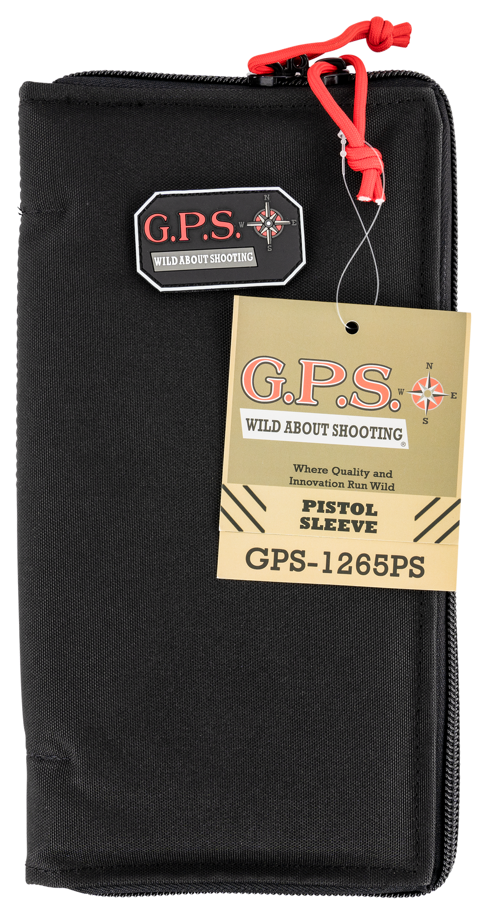G*outdoors Pistol Sleeve, Gps1265ps    Sleeve Large  Locking Zipper Black