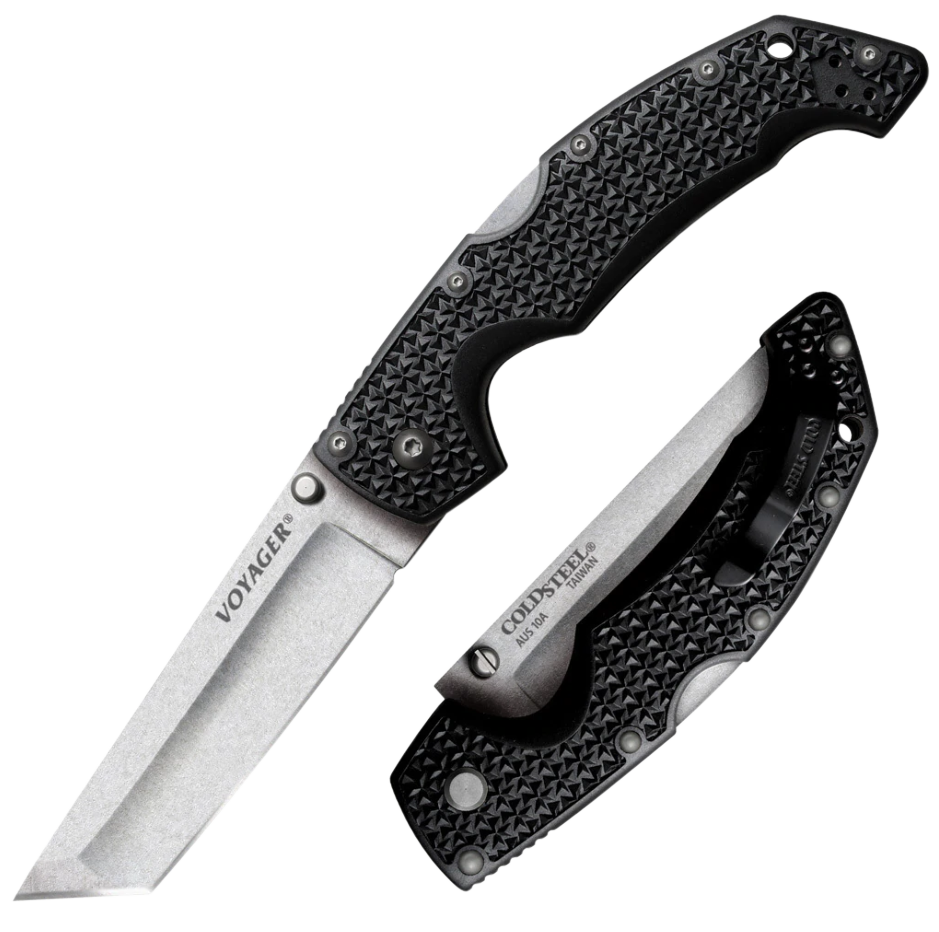 Cold Steel Voyager, Cold Cs-29at Voyager Lg. Tanto Point Plain Edge,