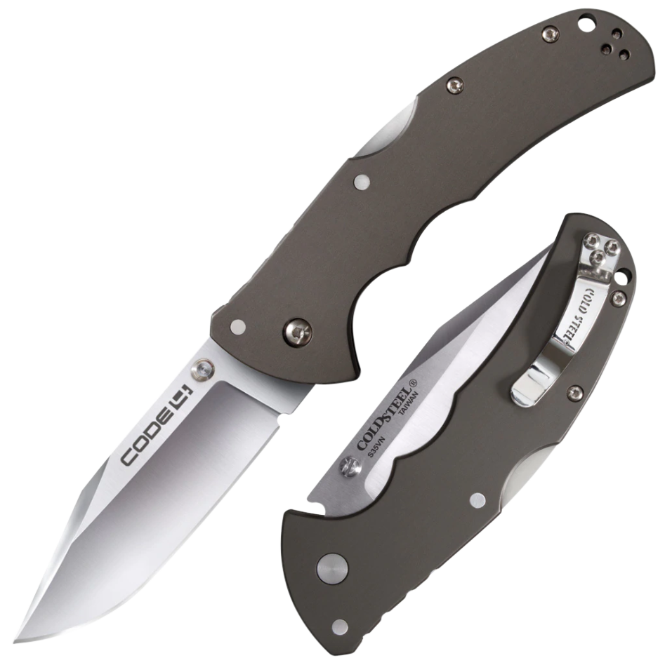 Cold Steel Code 4, Cold Cs-58pc Code 4 Clip Point S35vn