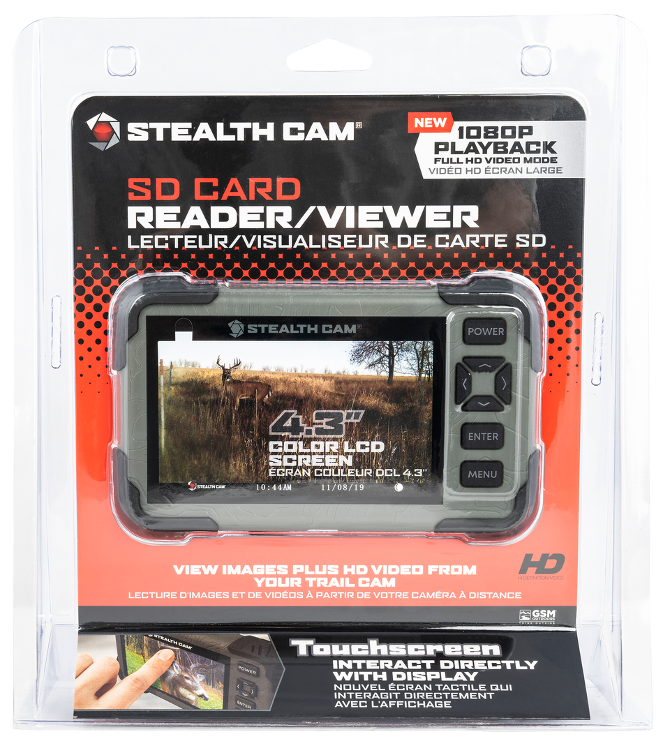 Stealth Cam Sd Card Reader / Viewer, Steal Stc-crv43xhd     1080p Comptble 4.3 Tch Scrn