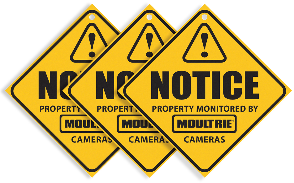 Moultrie Camera Surveillance Signs, Mou Mca-13133 Camera Surveillance Signs 3-pk