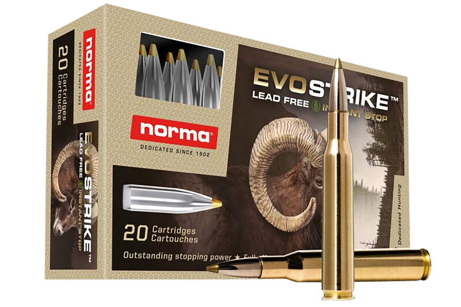 Norma EVOSTRIKE .270 Caliber 96gr Brass Cased Centerfire Rifle Ammunition