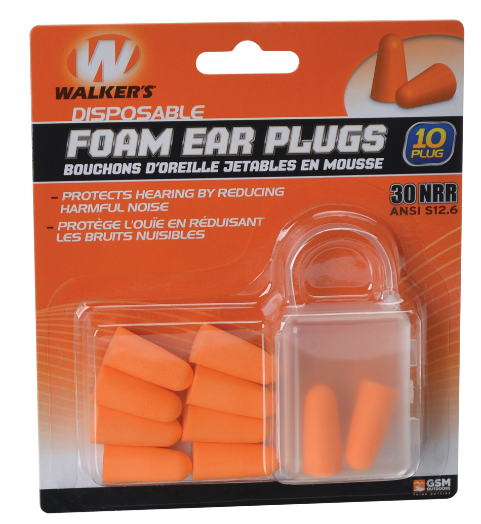 Walkers Game Ear Foam Ear Plugs, Wlkr Gwp-fp5pk      Foam Ear Plug  10cnt