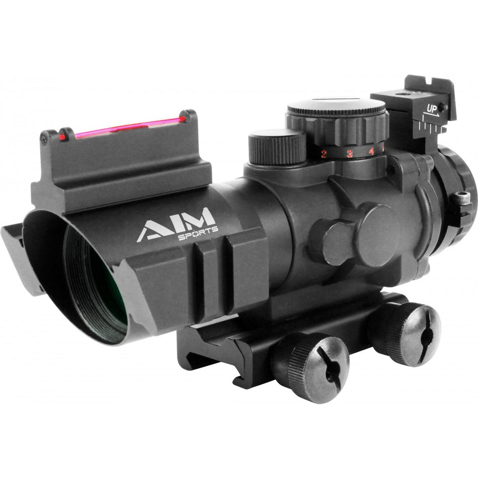Aim Sports Tri-Illuminated Scope 4X32 Illuminated With Fiber Optic Sight