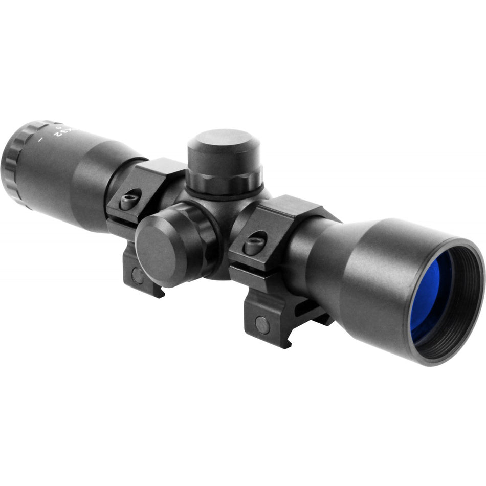 Aim Sports Compact Scope 4X32 Rangefinder Scope With Rings